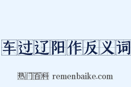 车过辽阳作反义词是什么意思的图片
